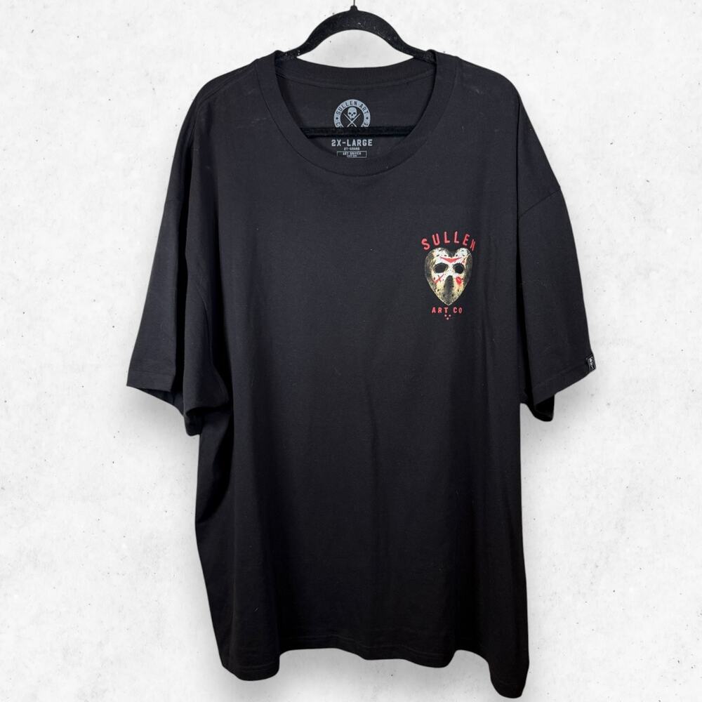Sullen Art Co Jason Mask Heart Be Mine Valentine Tee Mens 2XL Black NWOT